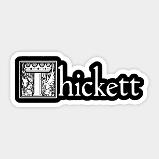 Thickett Logo White Sticker